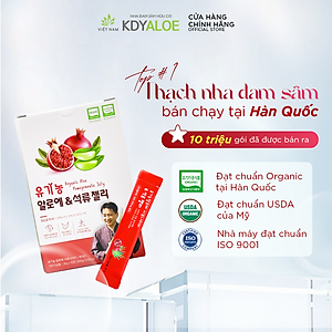 THẠCH COLLAGEN NHA ĐAM SÂM LỰU ĐỎ HỮU CƠ (hộp 10 gói) HỖ TRỢ ĐẸP DA