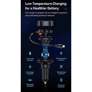 Tẩu sạc dùng trên ô tô tích hợp cáp Type C và iP Cable 60W Baseus Enjoyment Pro Car Charger - Hàng chính hãng