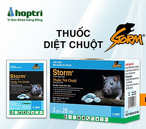 1 gói Diệt chuột dạng viên Hợp Trí Storm 0.005% gói 20 viên