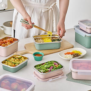 Hộp đựng thực phẩm bằng thép không gỉ LocknLock Color Coated STS Container nhiều dung tích