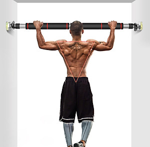 Xà Đơn Gắn Cửa Treo Tường Có Chốt An Toàn Màu Đỏ Đen Cao Cấp  Phiên Bản Cải Tiến Dùng Để Tập Chống Vẹo Cột Sống Và Tăng Chiều Cao(Chọn kích Thước)