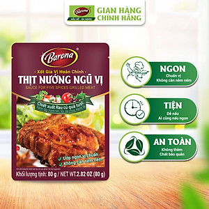 Combo 3 gói Xốt Gia vị hoàn chỉnh Barona - Thịt Nướng Ngũ Vị 80g