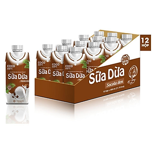Thùng 12 hộp sữa dừa Cocoxim Socola 330ml/hộp