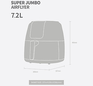 Nồi Chiên Không Dầu Điện Tử Lock&Lock EJF296BLK (7.2 Lít) - Kèm Chảo Nướng - Hàng Chính Hãng