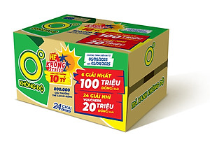 Thùng 24 chai Trà xanh vị chanh Không Độ chai PET 455 ml