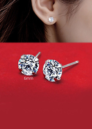 Bông tai đá Thạch Anh bạc 925 - BHBT11