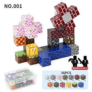 Combo 100 Khối Nam Châm Minecraft Khối Xây Dựng Mô Hình Giáo Dục Cho Trẻ Em