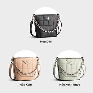 Túi Yuumy ( Thời trang nữ họa tiết hình vuông - Túi đeo chéo da Seasand YN193 )