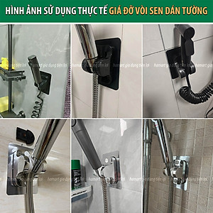 Giá Đỡ Vòi Hoa Sen Dán Tường Đế Góc Nghiêng 120º Móc Treo Vòi Xịt Nhà Tắm Siêu Dính Hamart