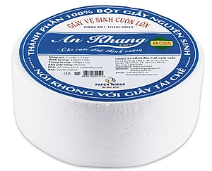 Combo 10 cuộn giấy vệ sinh lớn An Khang AKC500 hai lớp loại 500gr