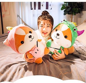 Gấu bông chó Shiba cosplay hình thú các loại siêu dễ thương cute (23cm--->50cm)  hàng xịn cao cấp an toàn cho người sử dụng