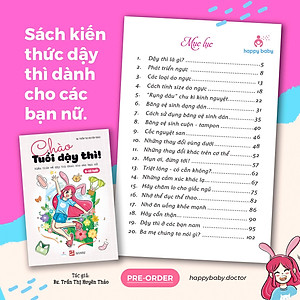 CHÀO TUỔI DẬY THÌ! Kiến thức về dậy thì dành cho các bạn NỮ (8-12 tuổi)