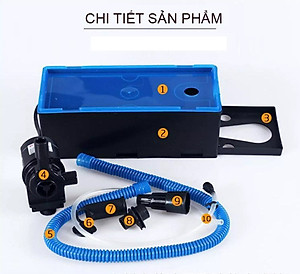 Máy Lọc Bể Cá RS 188: Sạch cặn, thổi luòng, tạo oxy cho hồ 40-70cm, 800L/H