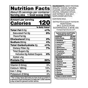 Whey Protein Isolate, Creamy Chocolate Powder | Bổ sung 25g Đạm chất lượng cao có các axit amin chuỗi nhánh (BCAAs) có khả năng hấp thụ nhanh và dễ tiêu hóa dành cho người luyện tập thể thao (Vị Sô-cô-la - 816 gram)