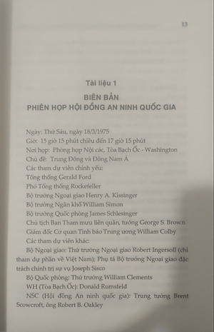 Những biên bản cuối cùng tại Nhà Trắng: Phút sụp đổ của Việt Nam Cộng Hòa