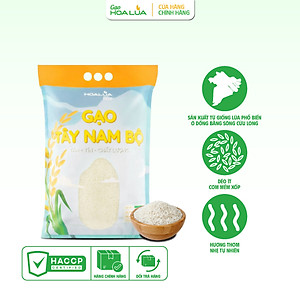 [Siêu Sale] Gạo Tây Nam Bộ HOALUA Rice dẻo ít, mềm cơm, tơi xốp (Túi 5kg)