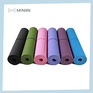 Thảm Tập Yoga Định Tuyến TPE 2 Lớp Cao Su Non Hàng Chính Hãng MINIIN + Bao Đựng Và Dây Buộc Thảm Tập Yoga - Rèn Luyện Sức Khoẻ