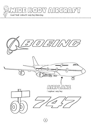 Sách Tô Màu Phương Tiện Giao Thông - Máy Bay Siêu Khổng Lồ - Super Huge Airplanes
