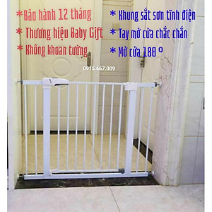 Thanh chắn cửa, chắn cầu thang 75-82cm CAO CẤP KHÔNG cần khoan tường