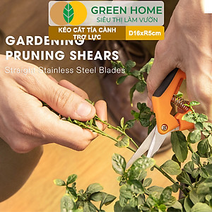 Kéo Cắt Cành GreenHome, D16,5xR4,5cm, Inox, Mũi Nhọn, Siêu Bén, Không Gỉ, Có Khoá An Toàn, Nhiều Màu Lựa Chọn