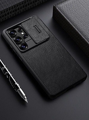 Bao Da Chính Hãng Nillkin Qin Dành Cho Samsung Galaxy S25 Ultra Cao Cấp, Có Ngăn Chứa Thẻ - Hàng chính hãng
