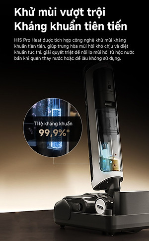 Máy Hút Bụi Lau Sàn Khô & Ướt Dreame H15 Pro Heat 85 Độ C - Hàng Chính Hãng