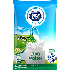 Thùng 48 Bịch Sữa Tiệt Trùng Dutch Lady Cô Gái Hà Lan Có Đường 180ml