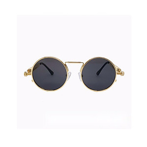 Kính râm/ Kính mát Mắt tròn retro gọng kim loại lò xo phong cách cổ điển
