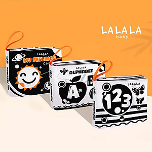 Sách vải Lalala baby kích thích thị giác cho bé sơ sinh 0 đến 12 tháng