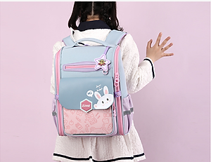 Balo học sinh cấp 1 và 2 siêu nhẹ chống gù chống nước cao cấp phong cách nhật bản