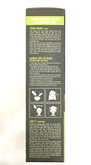 Nhuộm Phủ Bạc Cao Cấp Lavox 60ml x 2 - L6 - Nâu Chocolate