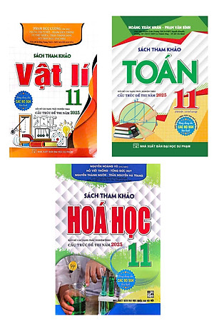 Sách Tham Khảo Toán + Vật Lí + Hóa Học 11 (Dùng Chung Cho Các Bộ SGK Hiện Hành) (Bộ 3 Cuốn) _HA