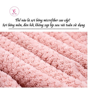 Khăn tắm cao cấp Việt Thư, khăn tắm sợi microfiber ngoại nhập siêu mềm, siêu thấm, 70x140 cm, 320gr - Hàng Chính Hãng 