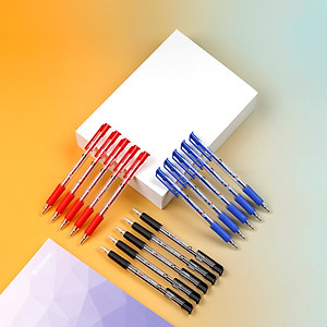 Combo 5/10/20 Bút bi Thiên Long TL-025  ngòi 0.8mm mực xanh đỏ đen có tấm đệm mềm giúp cầm êm tay và giảm trơn khi viết
