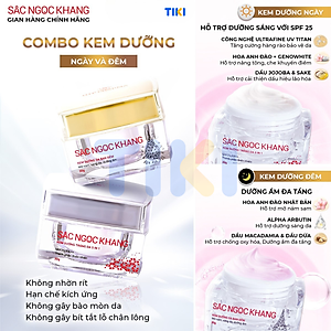 Combo Mờ Nám - Nâng Tông - Bảo Vệ Toàn Diện Kem chống nắng 50g + kem ngày 30ml + kem đêm 30g (Sắc Ngọc Khang Official)