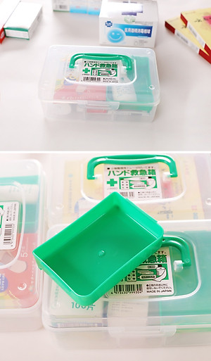 Hộp đựng thuốc / vật dụng y tế 800ml, thiết kế nắp đậy thông minh, bảo quản và cất giữ vật dụng gọn gàng - nội địa Nhật Bản
