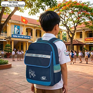 Balo Học Sinh Cấp 1 TN Bags TN.B3014 - Balo Đi Học Cho Bé Trai, Nhẹ Bền, Chống Thấm, Nhiều Ngăn Tiện Lợi