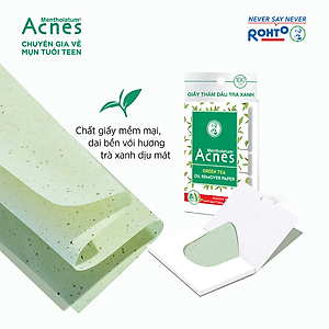Giấy thấm dầu trà xanh Acnes Oil Remover Paper Green Tea 100 tờ