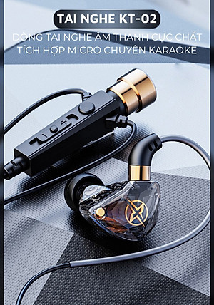 Tai nghe super bass kèm mic livestream RIBI KT02 - Thiết kế đeo vòng qua tai - Phù hợp nghe nhạc, chơi game, ghi âm, học online - Hàng chính hãng