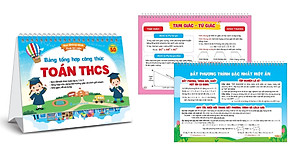 Sách - Combo Bộ Lịch Bảng Tổng Hợp Công Thức Toán Và Tiếng Anh THCS - Phiên Bản 5.0