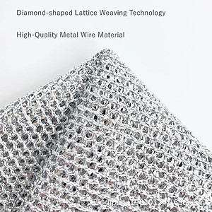 Set 10 Giẻ Lau Bếp Dây Kim Loại, Lau Máy Rửa Bát Vải Lau Lưới Đa Năng Chống Mài Mòn, Tấm Cọ Rửa Tiện Ích - Hàng CHinh Hãng MINIIN