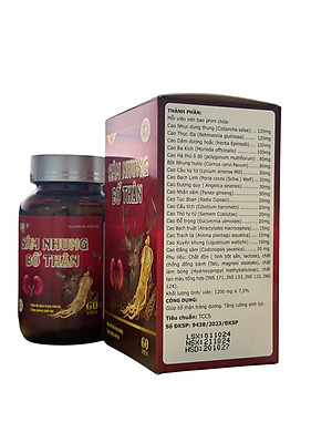 Sâm nhung bổ thận Kingphar, lọ 60 viên, tăng cường chức năng thận cho nam và nữ