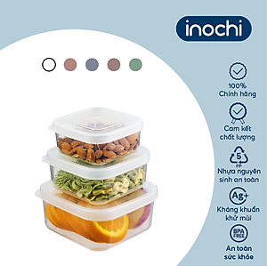 Bộ 3 hộp thực phẩm vuông Hokkaido 50010002000ml