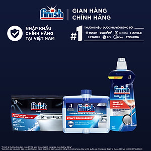 Combo phụ gia: Nước làm bóng 500ml + Dung dịch vệ sinh máy 250ml + Muối rửa chén bát 1kg