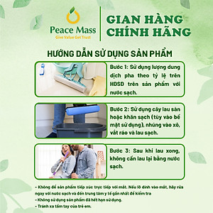 Nước Lau Sàn  Peace Mass TD Chanh Sả - Bạc Hà  Can 3.6 lít