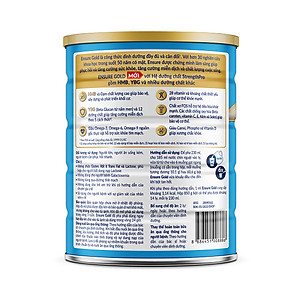 Thực phẩm dinh dưỡng y học: Ensure Gold hương vani ít ngọt 850g