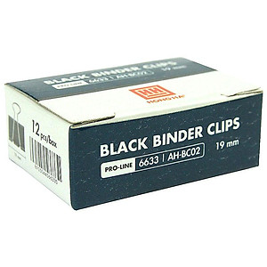 Hộp 12 Kẹp Bướm 19mm - Hồng Hà 6633