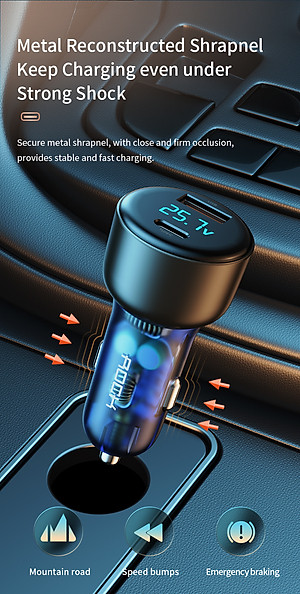 Củ sạc nhanh trên xe hơi Rockspace H16 sạc nhanh PD 72W có 2 cổng nhỏ gọn - Hàng chính hãng bảo hành 12 tháng