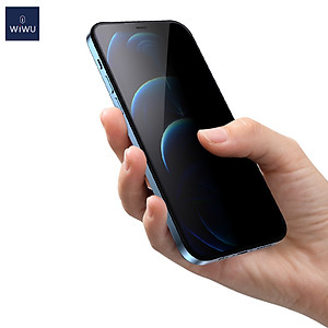 Kính Chống Nhìn Trộm Wiwu iPrivacy HD Anti-Peep Dành cho iPhone có Khung Dán Tiện Lợi - Hàng Chính Hãng  