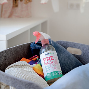 Set 3 chai 1 vòi Xịt xử lý vết bẩn trước khi giặt Stanhome Pre Wash Ecolabel 500ml/chai- mẫu mới